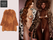 BBD - Godiva Mesh Fur Coat Jacket - Ginger - Maitreya Belleza Freya Legacy Perky Slink Hourglass Inithium Kupra