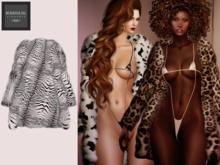 BBD - Godiva Mesh Fur Coat Jacket - Faux Tiger 1 - Maitreya Belleza Freya Legacy Perky Slink Hourglass Inithium Kupra