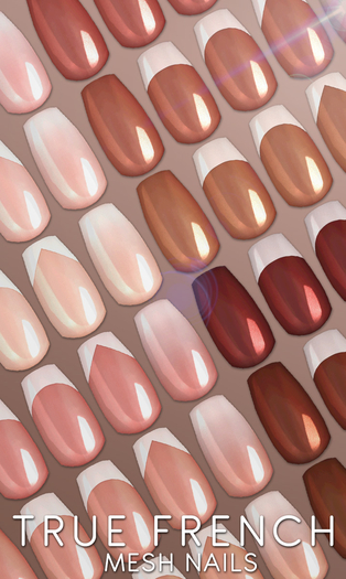 CAZIMI: Mesh Nails - Ballerina Short - True French DEMO