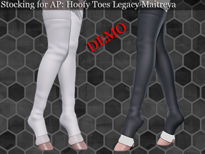 (Black & White)Stocking for AP: Hoofy Toes Maitreya Legacy Demo