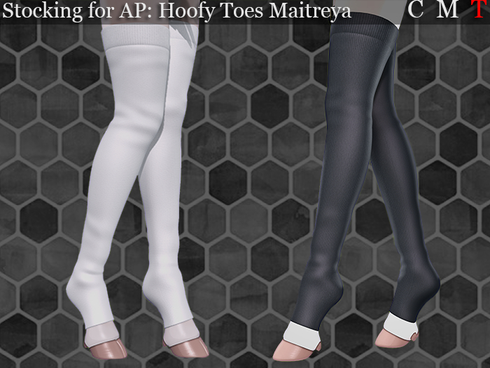 (Black & White) Stocking for AP: Hoofy Toes Maitreya