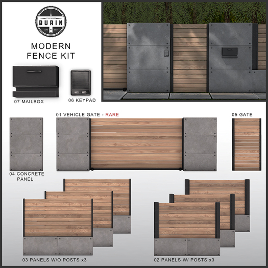 Burin: Modern Fence - Full Set Copy Mod