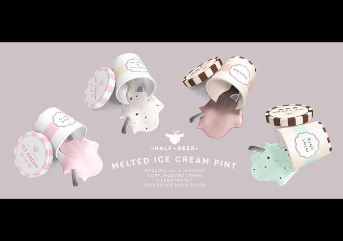 +Half-Deer+ Melted Ice Cream Pints [set of 4]
