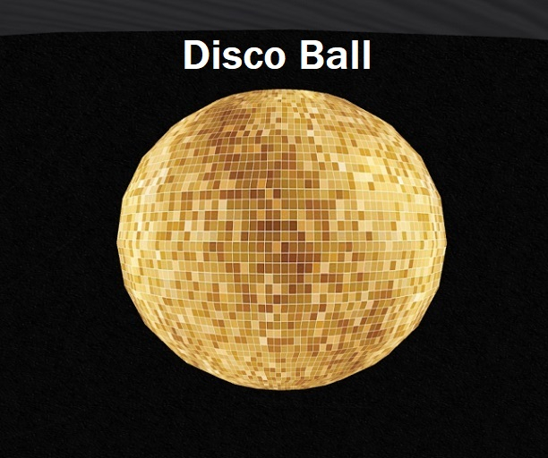 Gold Disco Ball Slow Rotation