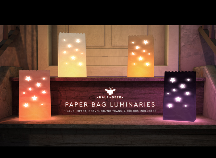 +Half-Deer+ Paper Bag Luminaries [set of 4]