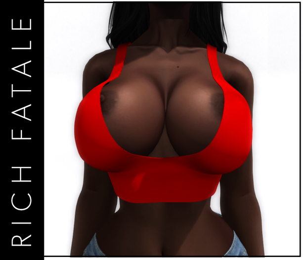 $RICH FATALE - BASIC CROP TANK - ROUGE