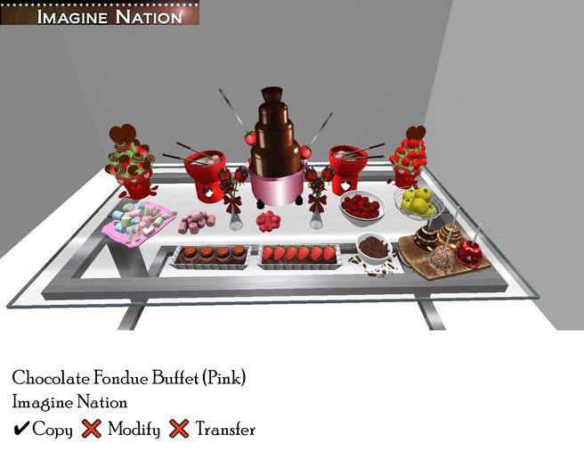 Chocolate Fondue Buffet (pink)