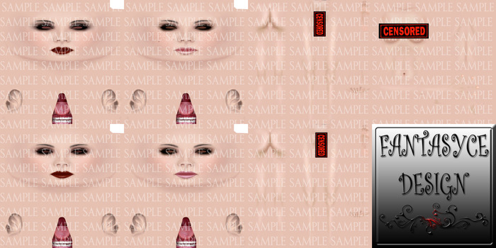 Fantasyce Design Woman Skin rose light Templates *PROMO*