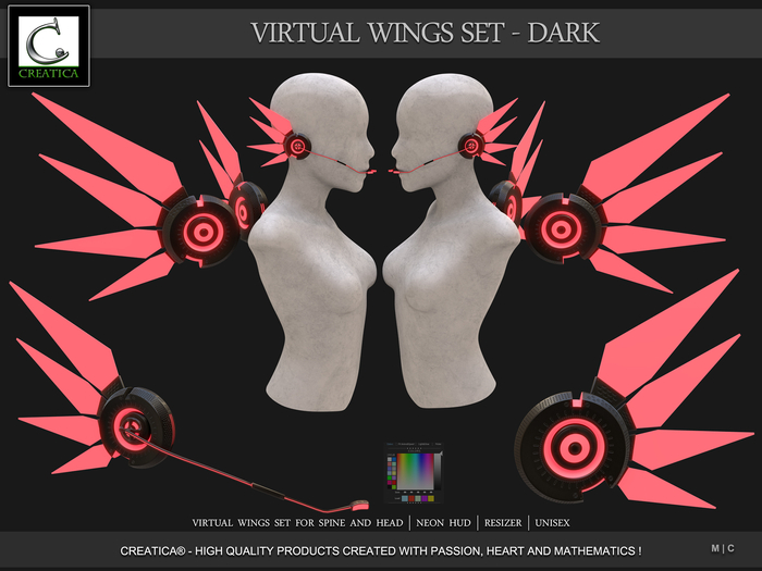 Virtual Wings Set - DARK by CREATiCA