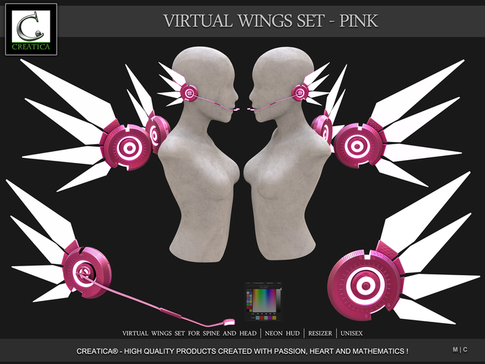 Virtual Wings Set - PINK by CREATiCA