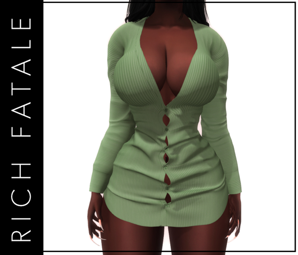 $RICH FATALE - MINI SHIRT DRESS -MINT