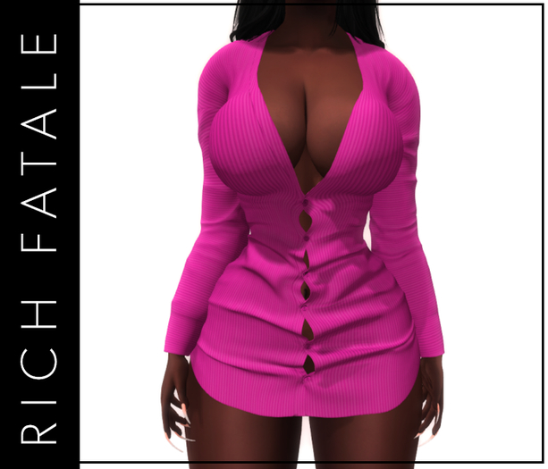 $RICH FATALE - MINI SHIRT DRESS -BARB