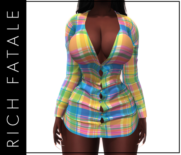 $RICH FATALE - MINI SHIRT DRESS - SUNDAE