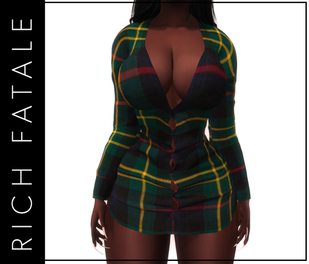 $RICH FATALE - MINI SHIRT DRESS - PLAID