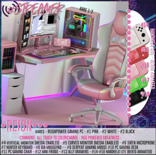 REIGN.- PC GAMING CHAIR (COLORCHANGE) - #11