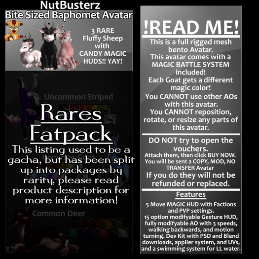 {NB} Bite Sized Baphomet RARES Fatpack 