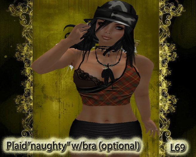 Tween Designs !!!...PlaidnaughtyTOp Brown