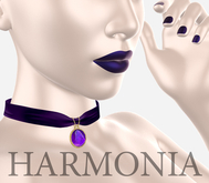 Harmonia Amethyst Gem Choker Unrigged Mesh