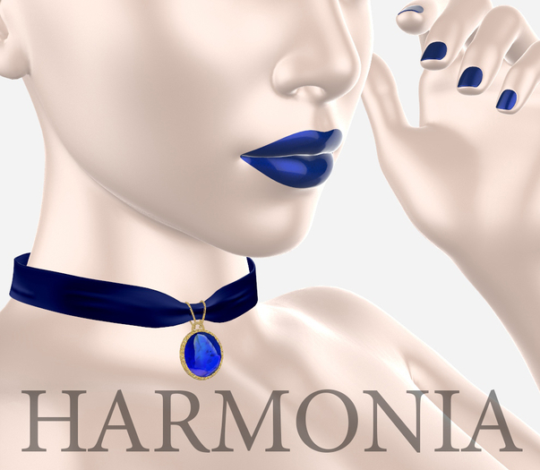 Sapphire Gem Choker Unrigged Mesh