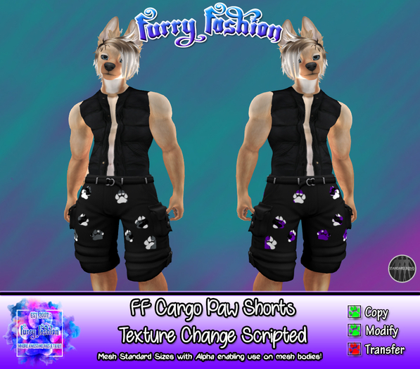 ~FF~ Cargo Paw Shorts