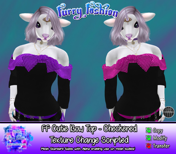 ~FF~ Cutie Bow Top Checkered