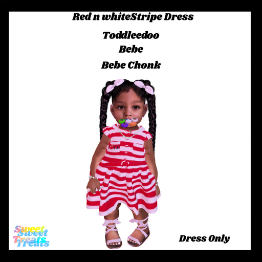 Sweet Treats- dress (Redstripe) Boxed