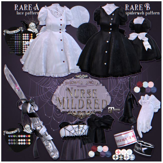 Insomnia Angel . NurseMildred - gloves [navy]