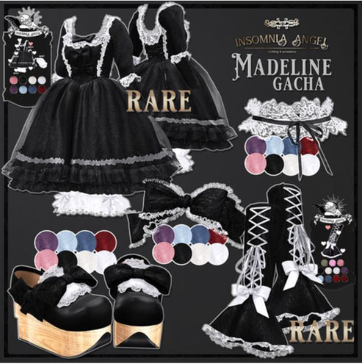 Insomnia Angel . Madeline gacha - bow headdress [navy]