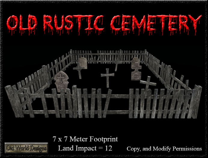 Old World Designs Old Rustic Cemetery Small Mesh Graveyard