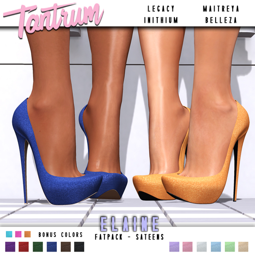 Tantrum - Elaine Heels - Sateen Fatpack 