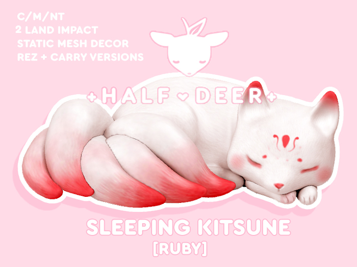 +Half-Deer+ Sleeping Kitsune [Ruby Set]