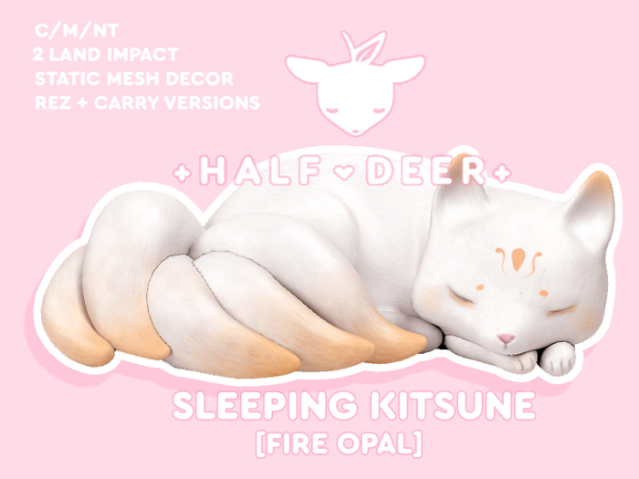 +Half-Deer+ Sleeping Kitsune [Fire Opal Set]