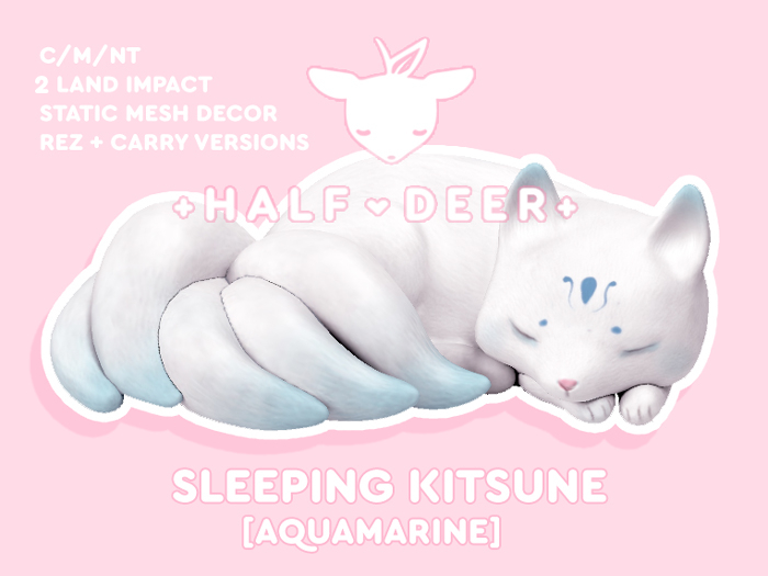 +Half-Deer+ Sleeping Kitsune [Aquamarine Set]