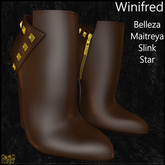 Winifred Brown Gold Ankle Boots