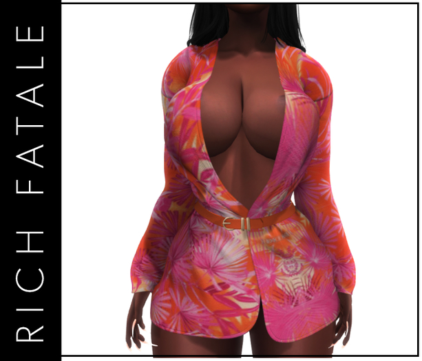 $RICH FATALE - JESSICA BLAZER DRESS - JUNGLE GIRL - PINK