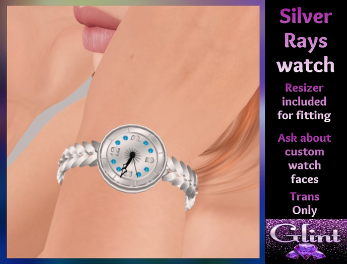 .:Glint:. Silver Rays watch