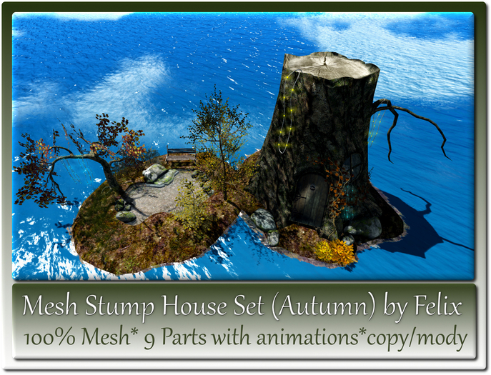 Mesh Stump House Set (Autumn) by Felix 9 Parts c-m