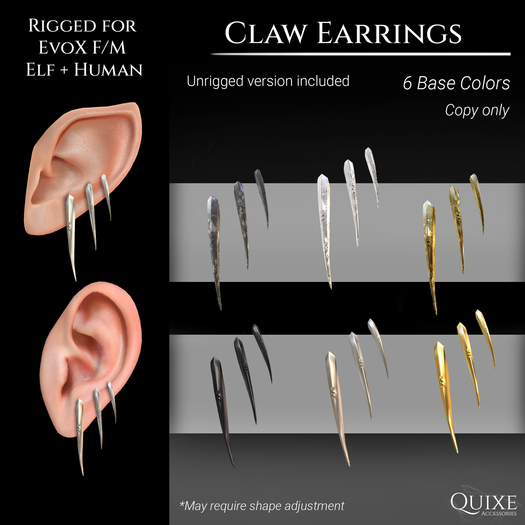 QUIXE - Claw Earrings (EvoX)