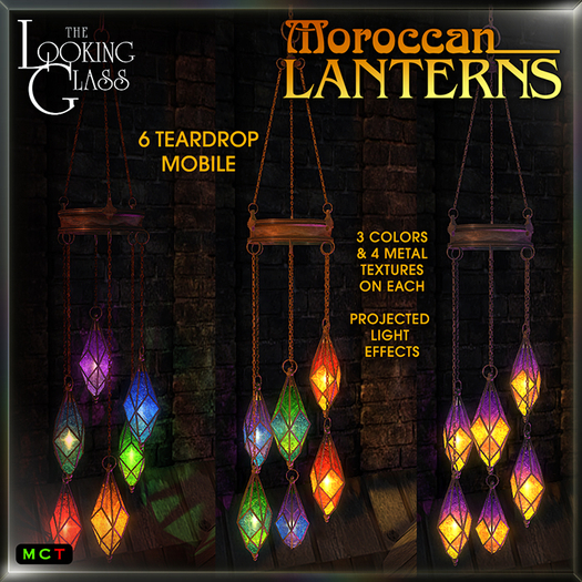 TLG - Moroccan Lanterns -6 Teardrop Mobile