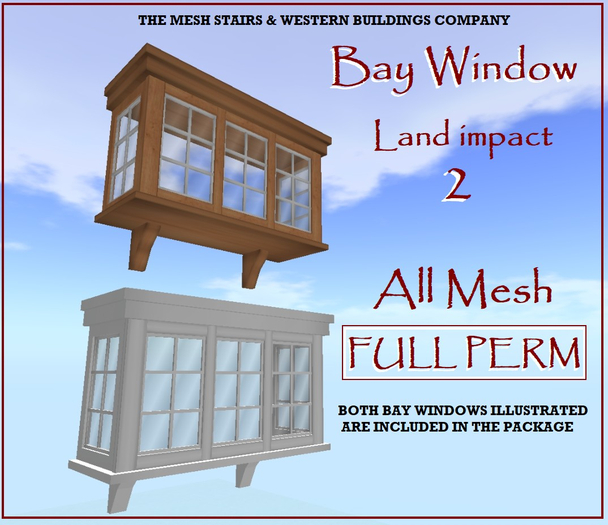 BAY WINDOW COMPLETE 2Li oak/WHITE Full Perm