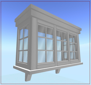 Second Life Marketplace - BAY WINDOW COMPLETE 2Li oak/WHITE Full Perm