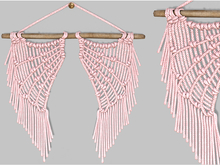 Dahlia - Ibis - Feather Macrame - Pink 