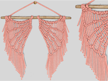 Dahlia - Ibis - Feather Macrame - Coral 