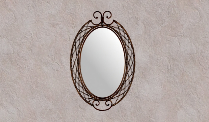 H.E.D. Wicker Mirror Oval