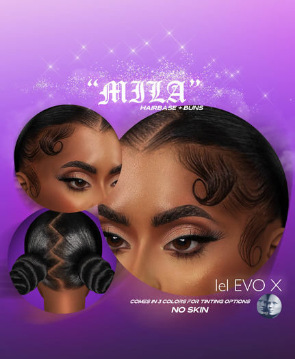 //G.- "MILA" Hairbase +Buns [EVOX & GENUS]