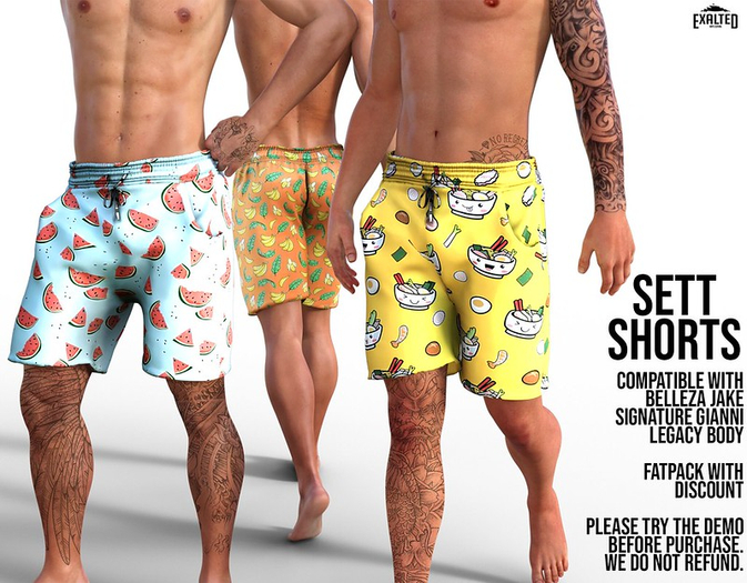 ExalteD - Sett Shorts {Belleza/Signature/Legacy} FATPACK