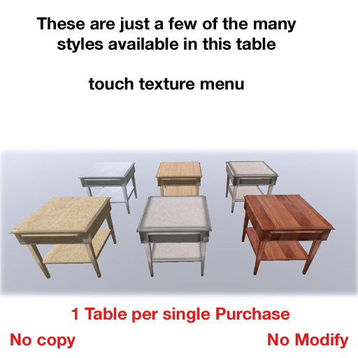 1 Prim Sculpted Multie End Table
