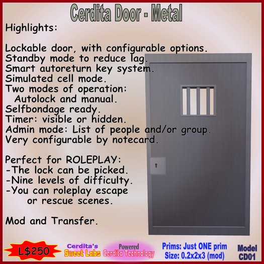 Cerdita Door - Metal