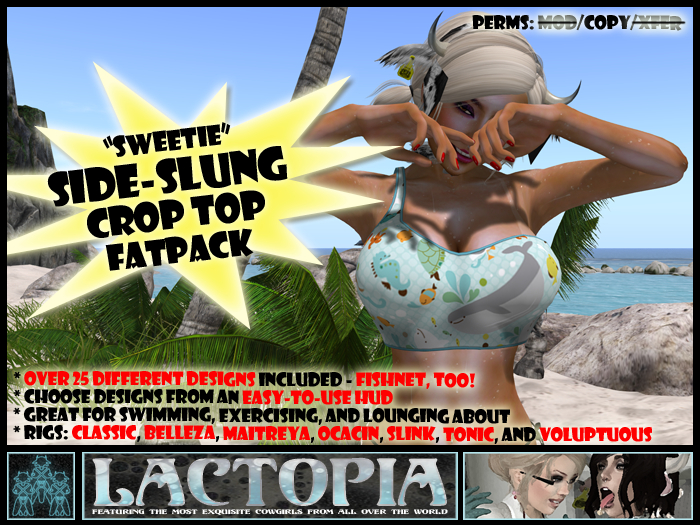Sweetie Side-Slung Crop Top Fatpack