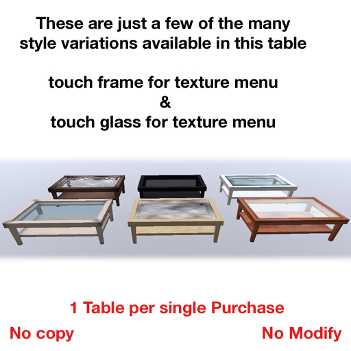 2 prim Sculpted Multie Coffee Table